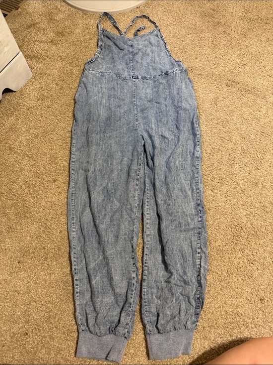 eesome Pants - eesome Light Blue Denim Jumpsuit Romper